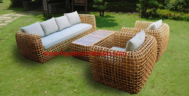 New design wicker sofa made in Vietnam